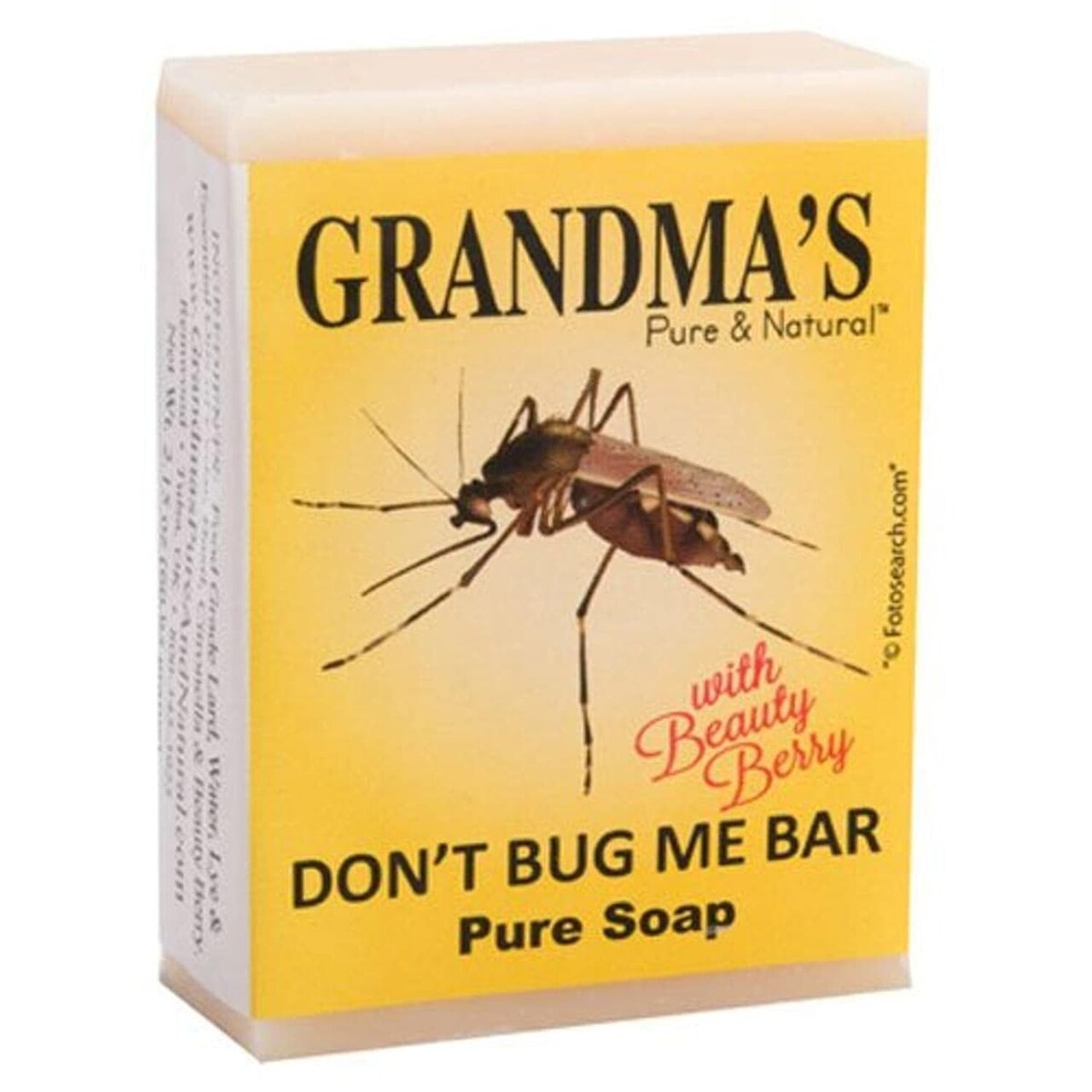 Grandma's Don't Bug Me Soap, Natural Insect-Repellent Soap with Essential Oils, Safe, Gentle, and Effective for Outdoor Use, 4 oz Bar